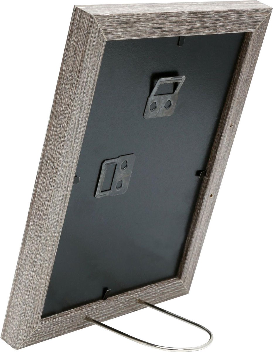 Deknudt Frames Cadre photo avec passe-partout - Couleur chêne - Bois clair - S66KH1 P1 13x18cm pour photo 10x15cm - Bois MDF - pour accrocher ou poser