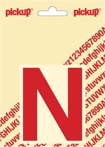 Pickup plakletter Helvetica 80 mm - rood N