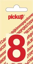 Pickup plakcijfer Helvetica 40 mm - rood 8