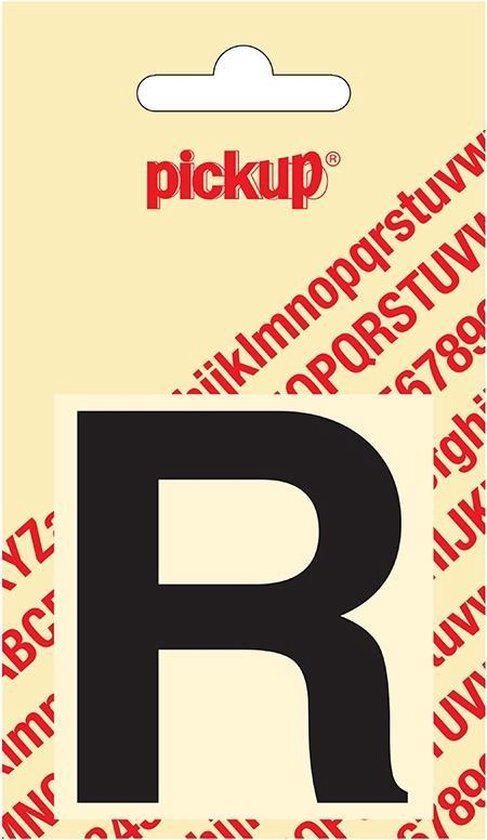 Pickup plakletter Helvetica 60 mm - zwart R