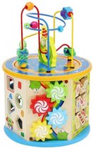 Activiteitenkubus - Educatief Houten Speelgoed - 8 in 1 | Kinderen | Spelen | Leren | Blokken en kralen