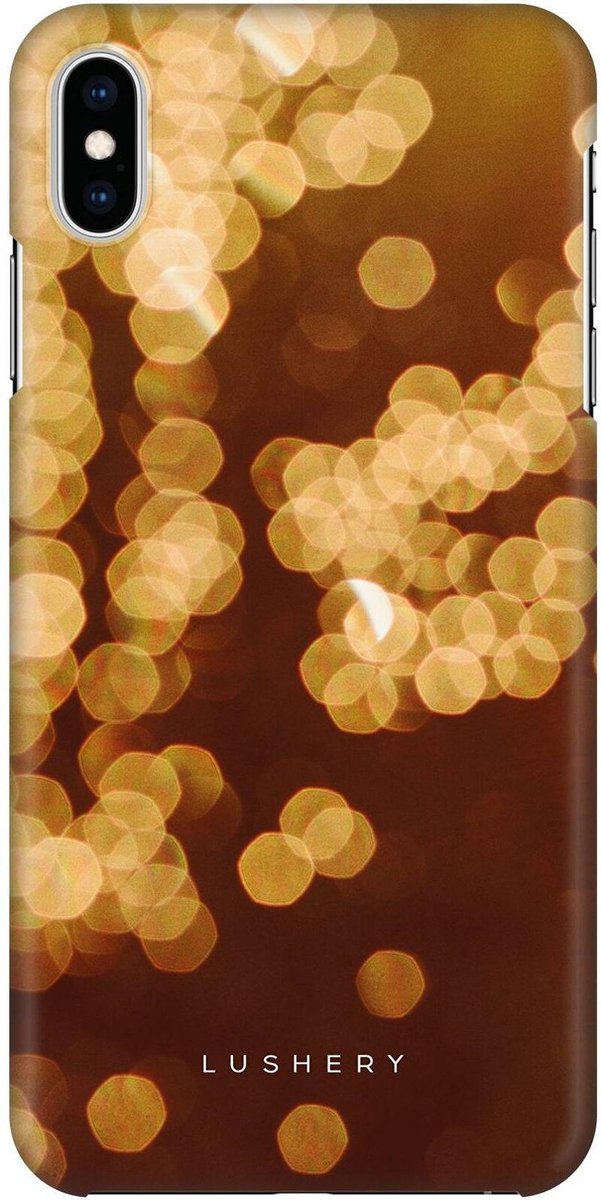 Lushery Hard Case voor iPhone Xs Max - Golden Bokeh