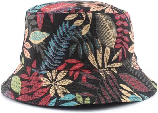 Bucket hat - Jungle Hoedje Vissershoedje Zonnehoedje - Rood Blauw