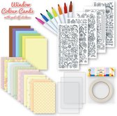 Window Colour Cards With Peel-off Stickers