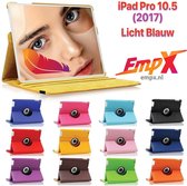 EmpX.nl Apple iPad Pro 10.5 (2017) 360° Draaibaar tablethoes Licht Blauw Kunstleer | 360° Draaibaar Cover | Easy-click beschermhoes | Book Cover | passend hoes | Book Case | iPad Pro 10.5 (20