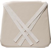 1x Monaco Stoelzit - Sand - Lederlook - Beige - Kunstleder - Stoelkussen - Zitkussen - 43,2cmx40,8cmx4cm