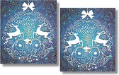 16 Dubbele Nieuwjaarskaarten - Lannoo - Witte envelop - 12 x 13,3 cm