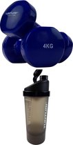 Tunturi - Fitness Set - Vinyl Dumbbell 2 x 4 kg  - Shakebeker
