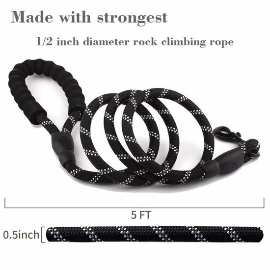 Slip Lead Hondenriem 1/4 X 5ft - Duurzame Geen Pull Training Leiband Voor Kleine En Middelgrote Honden