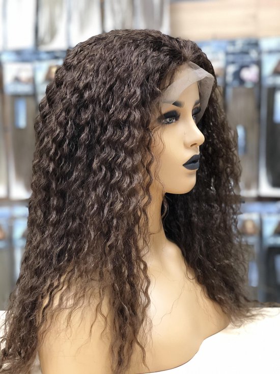 Pruiken - echt haar/ Full Lace Wig _100% Human Hair_ Loose Curly 18 # (... | bol.com