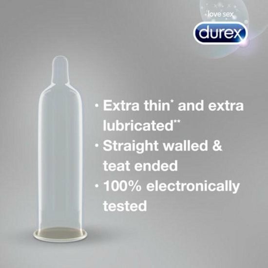 Durex Invisible met Extra Glijmiddel Condooms - 10 stuks - Durex