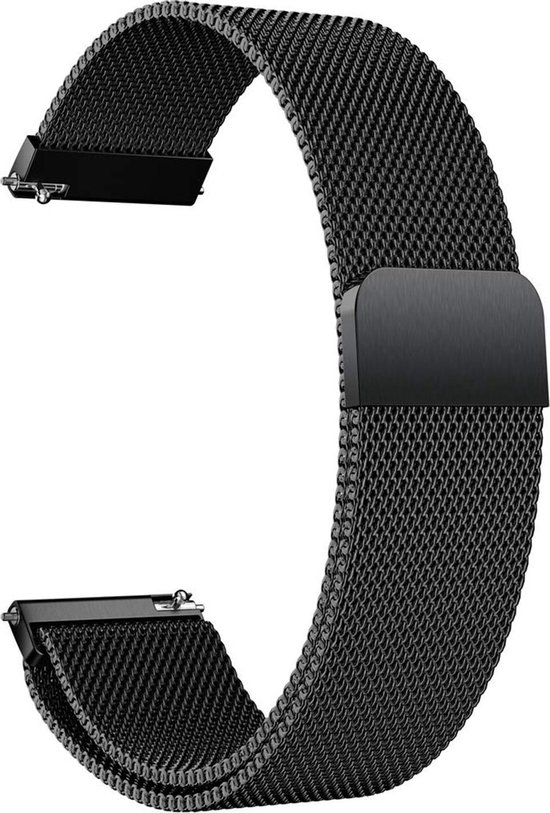 Bandje geschikt voor Huawei Watch GT 2 Pro - Zwart Milanese Band