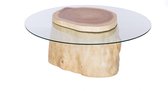 Salontafel hout rond - Suar hout - boomstamtafel - 120 cm. - Timberstyle