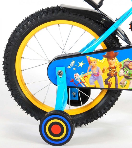 bol.com | Disney Toy Story Kinderfiets - Jongens - 16 inch - Geel Blauw - 2  handremmen