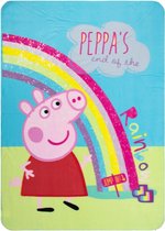 Peppa Pig fleecedeken / plaid - 100x140 cm  - multi gekleurd