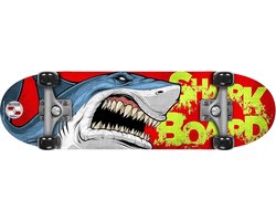 Skids Control Shark Skateboard Junior 71 X 20 Cm Rood/blauw