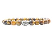 Beaddhism - Armband - Tiger - Zilver - Beaddhism Bead - 8 mm - 22 cm