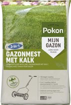 Pokon Gazonmest met Kalk - 16,8kg - Mest  - Geschikt voor 250m² - 120 dagen voeding