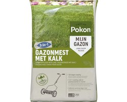 Pokon Gazonmest met Kalk - 16,8kg - Mest - Geschikt voor 250m² - 120 dagen voeding
