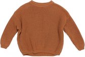 Uwaiah oversize knit sweater -Sugar Brown - Trui voor kinderen - 98/3Y