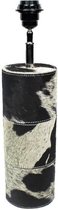 Lampvoet Koeienhuid Zwart Leder / Bont 13,5x13,5x45cm | Mars & More