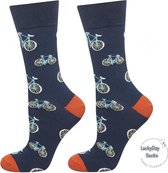 Verjaardag cadeau - Wielren fiets Sokken - Sokken - Fietsen - Valentijn cadeautje voor hem - Fiets - Valentijnsdag voor mannen - Leuke sokken - Vrolijke sokken - Luckyday Socks - Sokken met tekst - Aparte Sokken - Socks waar je Happy van wordt