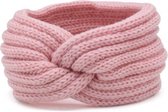 Haarband Twist Knitted Licht Roze - Gebreide Haarband