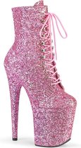 Pleaser Plateau Laarzen, Paaldans schoenen -37 Shoes- FLAMINGO-1020GWR Paaldans schoenen Roze