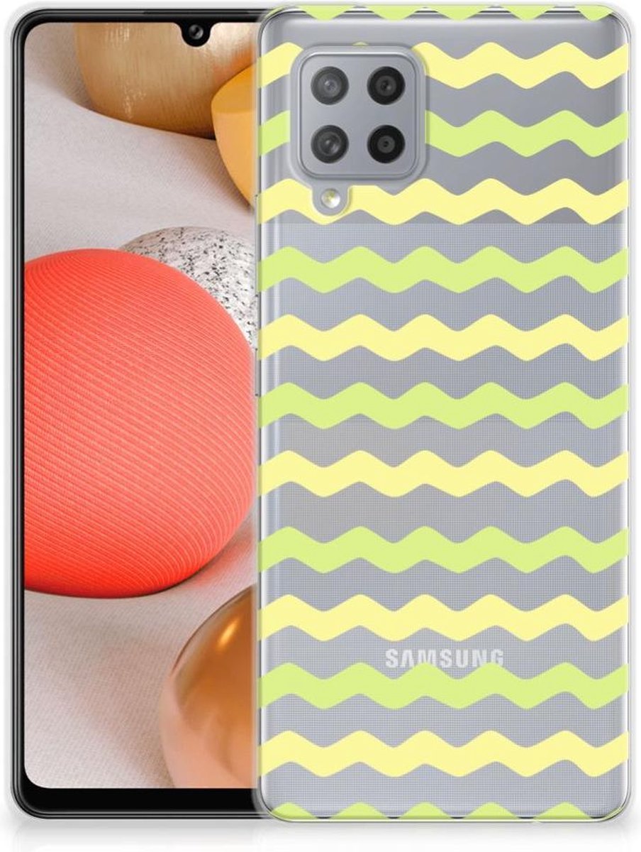 Samsung Galaxy A42 TPU bumper Waves Yellow