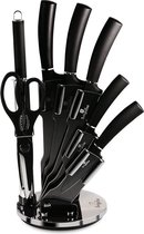 Berlinger Haus 2565 - Set de 8 couteaux - avec support - collection noire