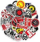 Suitup rock band sticker set - 50 stuks weerbestendige vinyl stickers voor op je laptop, skateboard of gitaar.