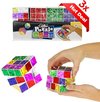 Afbeelding van het spelletje Glitter PuzzelKubus 3x3 - 6.5 cm groot - 3 stuks - Voordeelverpakking