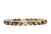 Beaddhism - Armband - Tiger - Zilver - Yasa - 8 mm - 21 cm