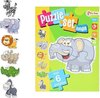 Afbeelding van het spelletje Jungle puzzel set met 6 Puzzels - Leuk kerstcadeau voor de kleintjes - kinderpuzzel - peuter - kerst