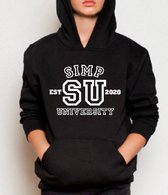 Hoodie sweater | Simp| Black | Maat 140 (9-11 jaar)