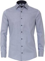 Venti Heren Overhemd Blauw Oxford Kent Modern Fit - 43