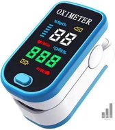 Hartslag meter- Vinger Clip- Oximeter- -Siliconen - Hartslag -Oxymetrie- Hartslag -Monitoring- Meten TFU-Media-Bloed- Zuurstofgehalte-blauw