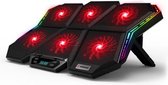 Rampage AD-RX44 X-Gale Laptop Cooler met 6 Fans - RGB