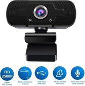Webcam Full HD 1080p met ingebouwde microfoon, 360º  draaibaar, USB-direct power, plug and play