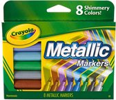 Crayola - Metallic markers voor kinderen - Shimmering Colors - 8 stuks