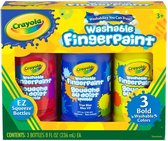 Crayola - Afwasbare vingerverf voor kinderen - 3 kleuren