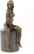 Femme nue assise - Statue en bronze - Sculpture - 27,3 cm de haut
