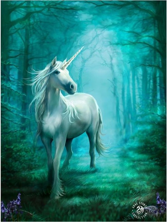 3d poster - Anne Stokes - Forrest Unicorn