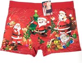 Kerst boxershort kerstcadeau heren ondergoed mannen boxershort rood maat L/XL