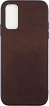 Leren Telefoonhoesje Samsung S20  – Bumper case - Chocolade Bruin