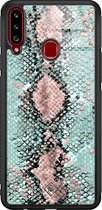 Samsung A20s hoesje glass - Baby snake | Samsung Galaxy A20s  case | Hardcase backcover zwart