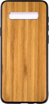 Houten Telefoonhoesje Samsung S10 PLUS  - Bumper case - Bamboe