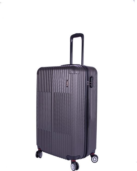 minimum de begeleiding Likeur Nektar Handbagage koffer 55 cm x 40 x 20 - Reiskoffer met wielen -  Antraciet | bol.com