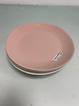 Borden aardewerk pastelkleuren 5 stuks