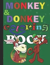 Monkey and Donkey coloring book